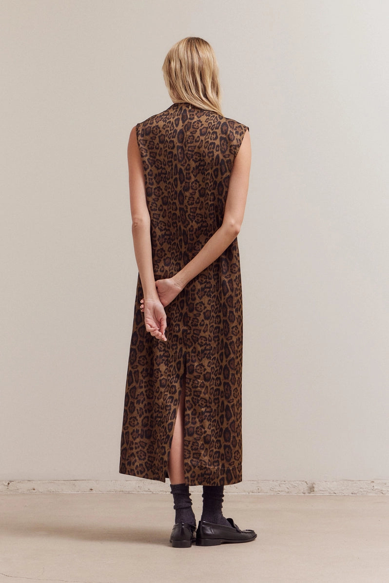 Leopard Mock Neck Dress