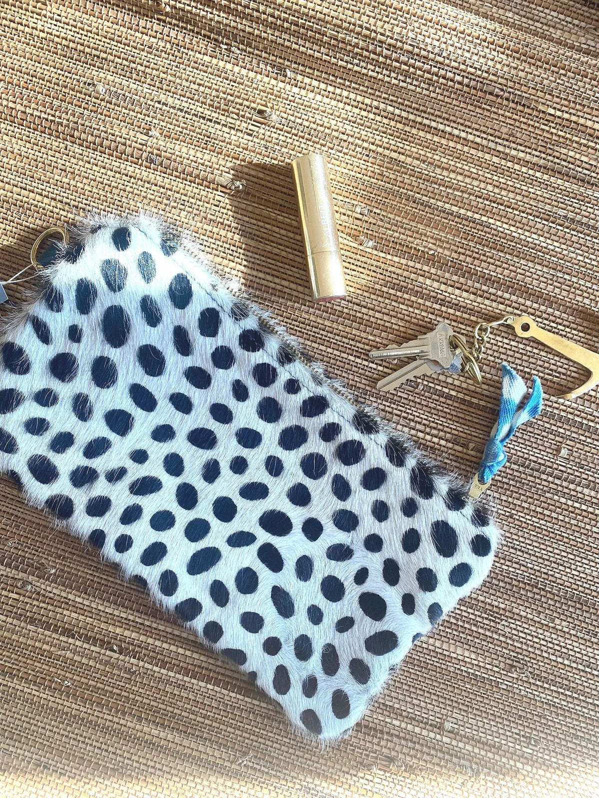 Alma Cowhide Wristlet