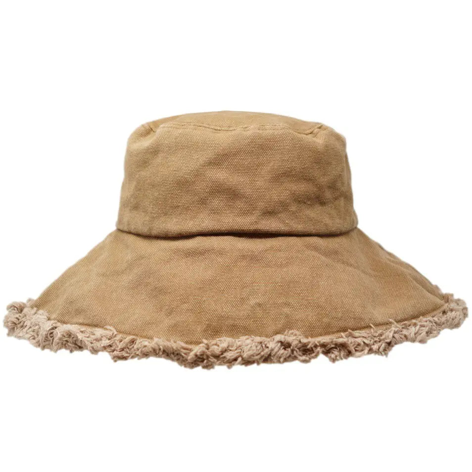 Cotton Raw Edge Bucket Hat