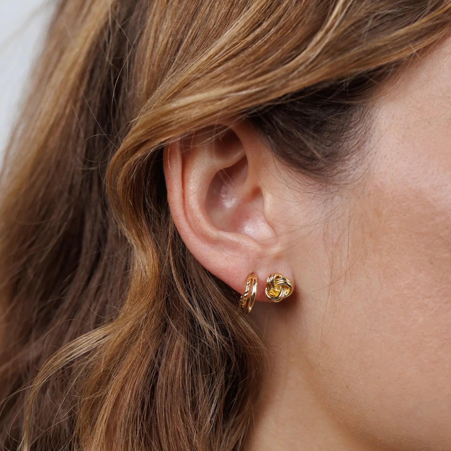 Gold Double Hoop