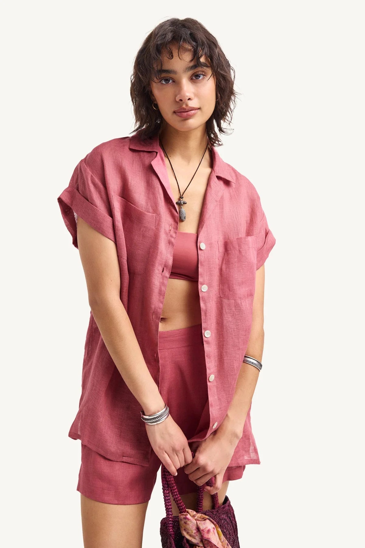Playa Pocket Ecolinen Blouse