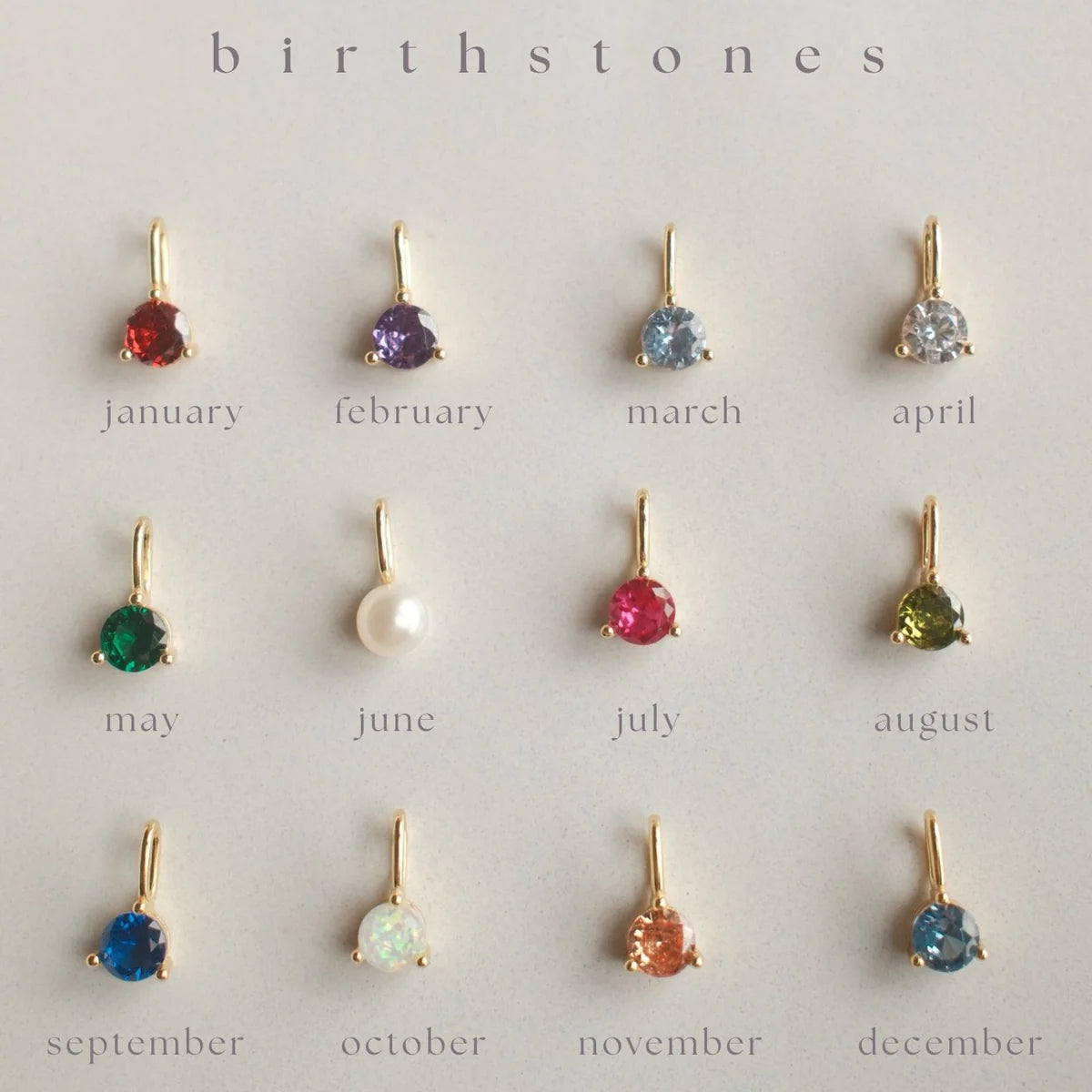 Birthstone Charm