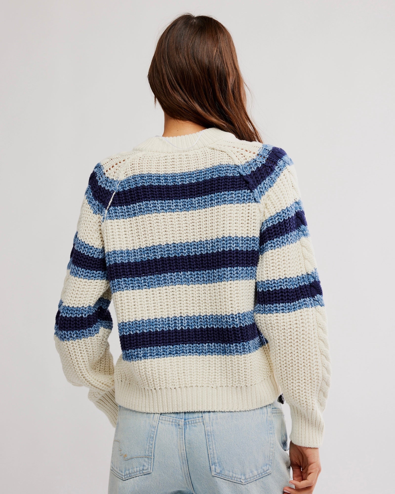 Frankie Cable Striped Sweater