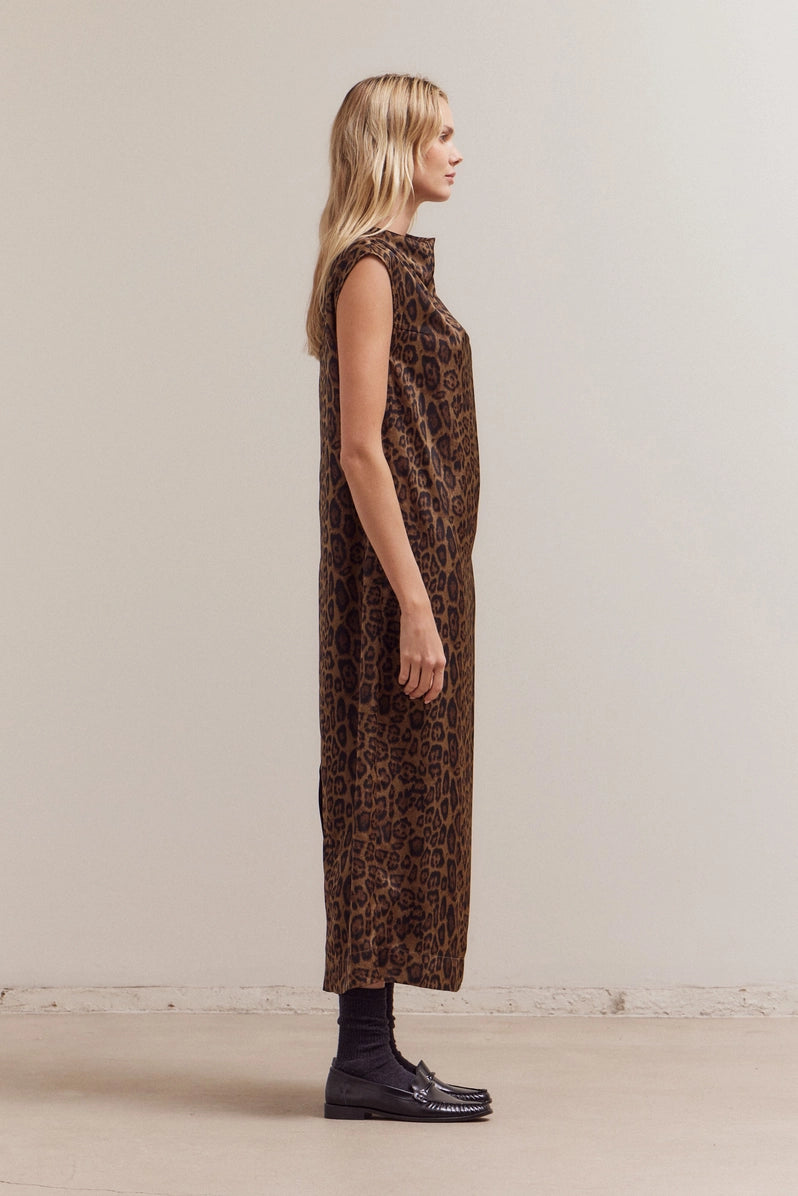 Leopard Mock Neck Dress