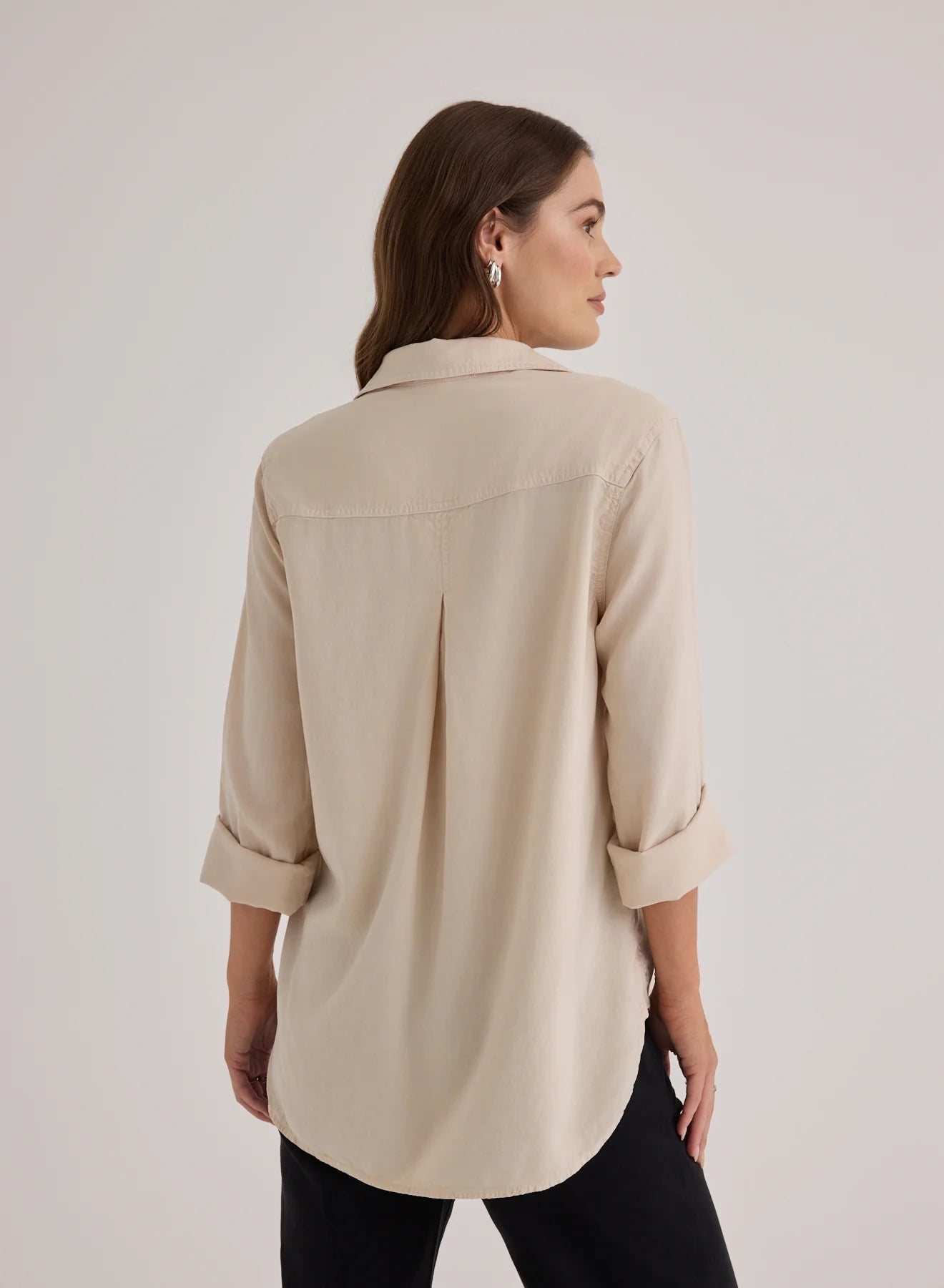 Split Back Button Down