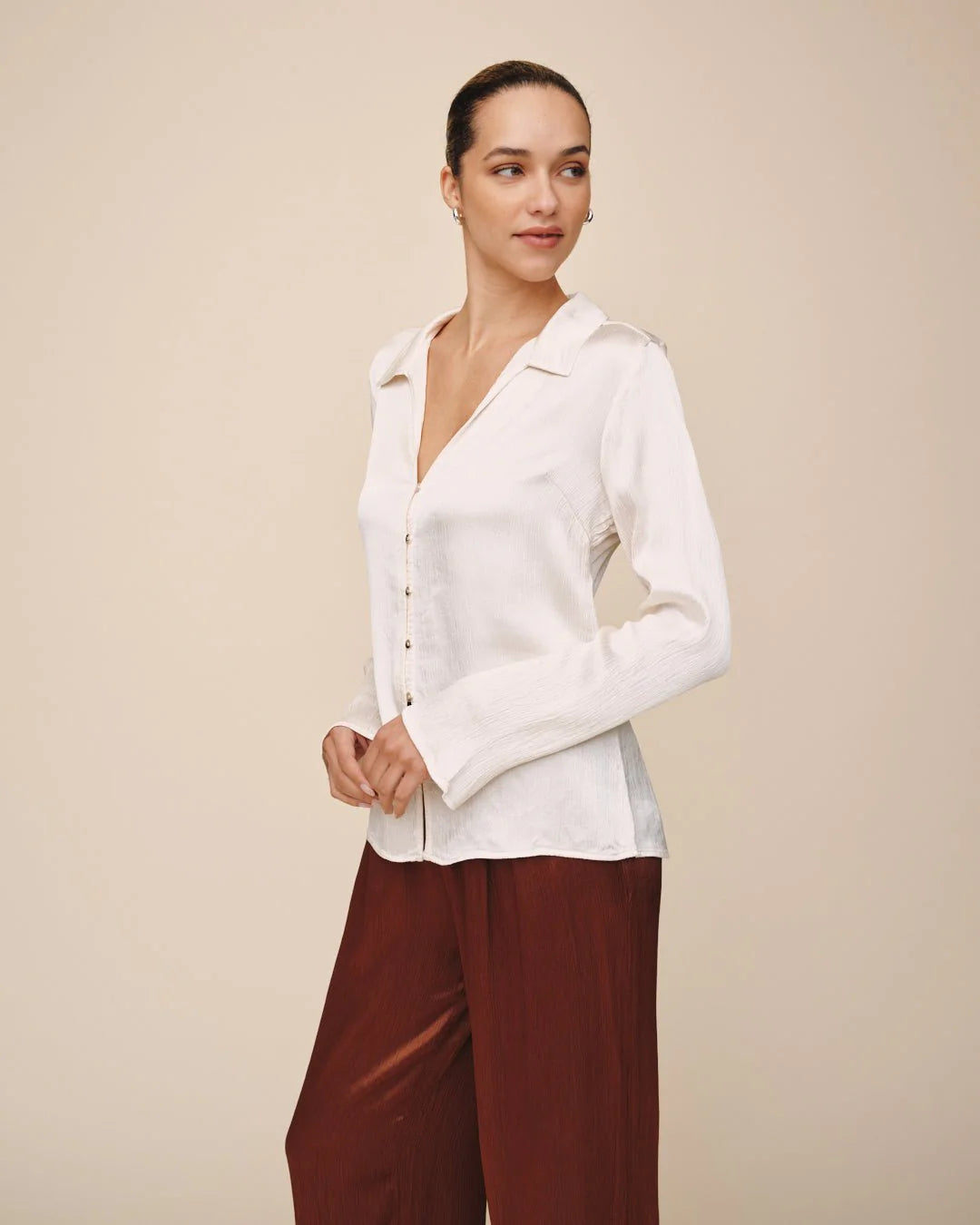 Fitted Bell Sleeve Shirt