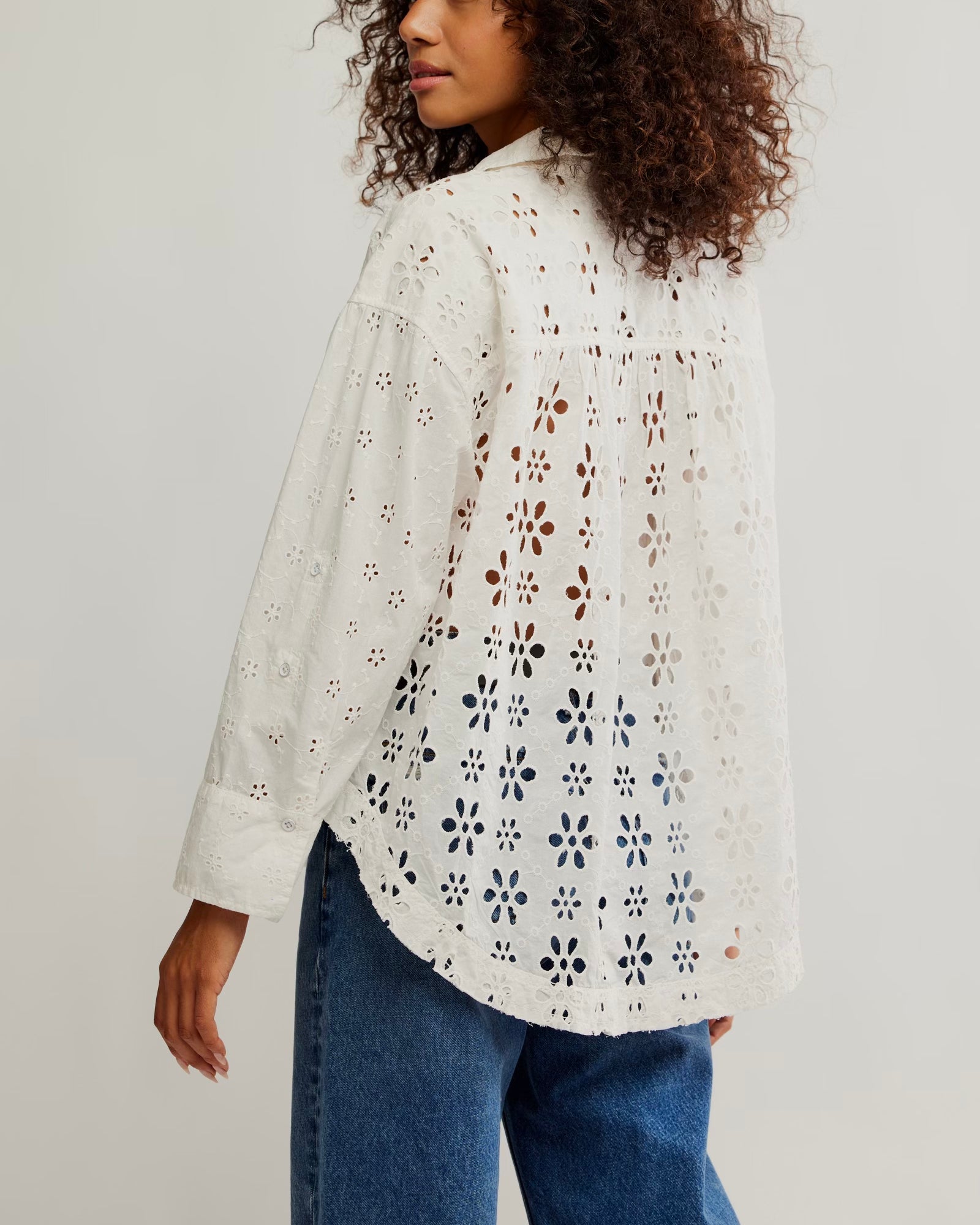 Mae Washed Eyelet Shirt