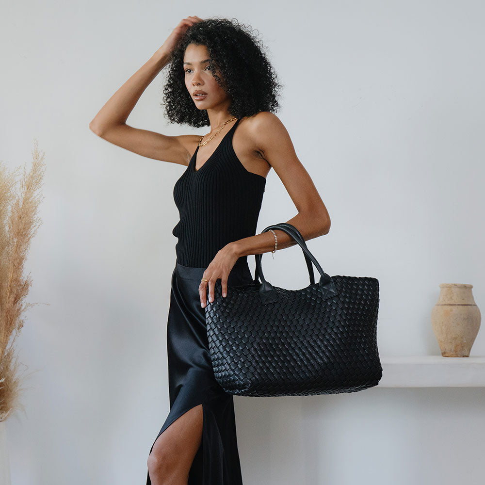 Norah Black Tote Bag
