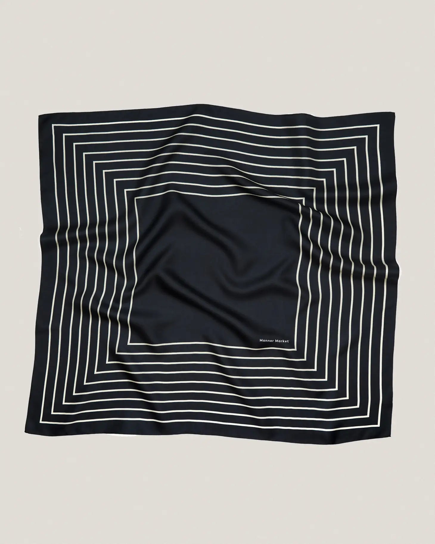 Agnes 100% Silk Scarf - Black