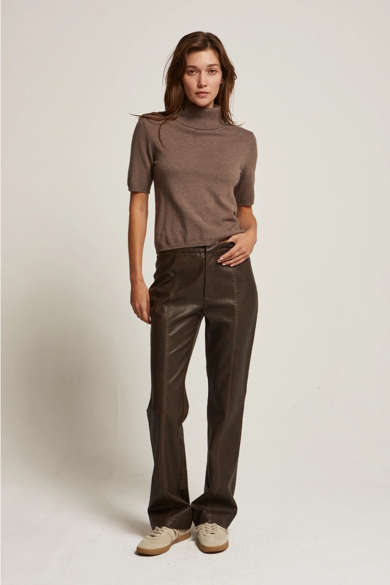 Distressed Vegan Leather Pants