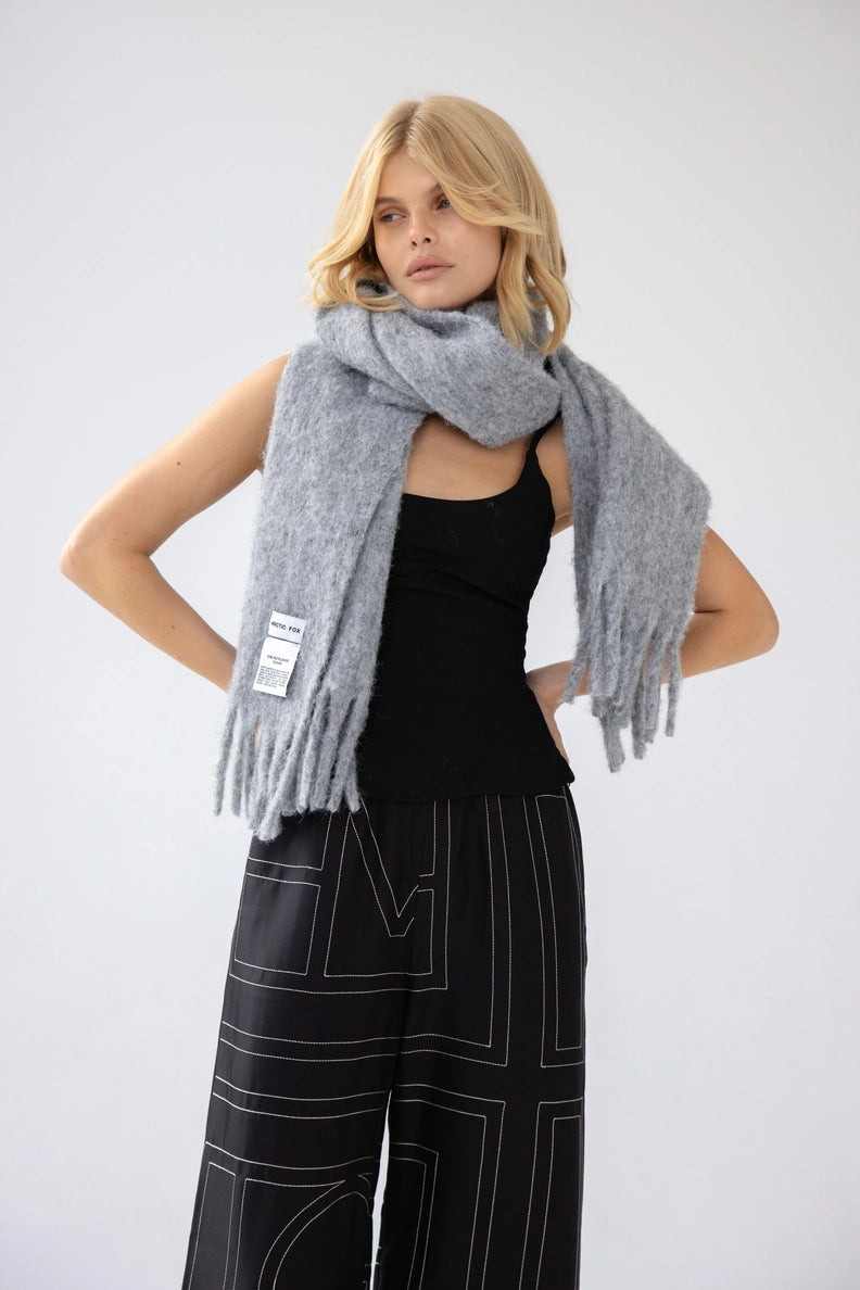 The Reykjavik Wool Scarf - Grey