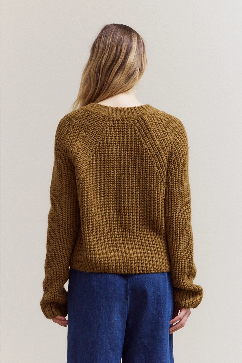 Opened Neck Button Cardigan