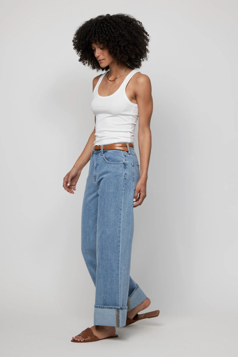 Parker Baggy Cuffed Wide Leg Jean