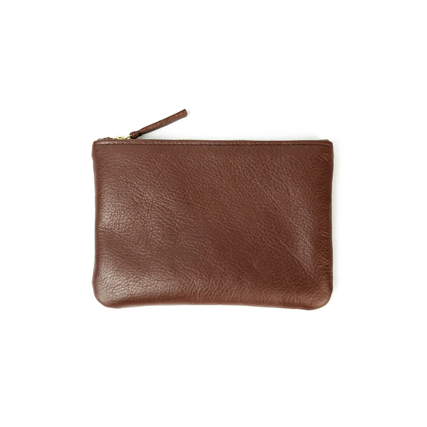 Zipper Pouch Chocolate Leather