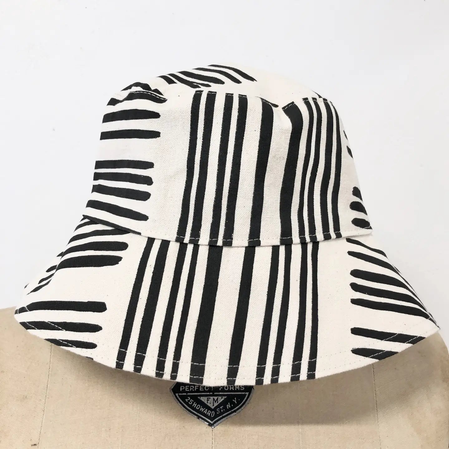 Worn Black Brush Bucket Hat