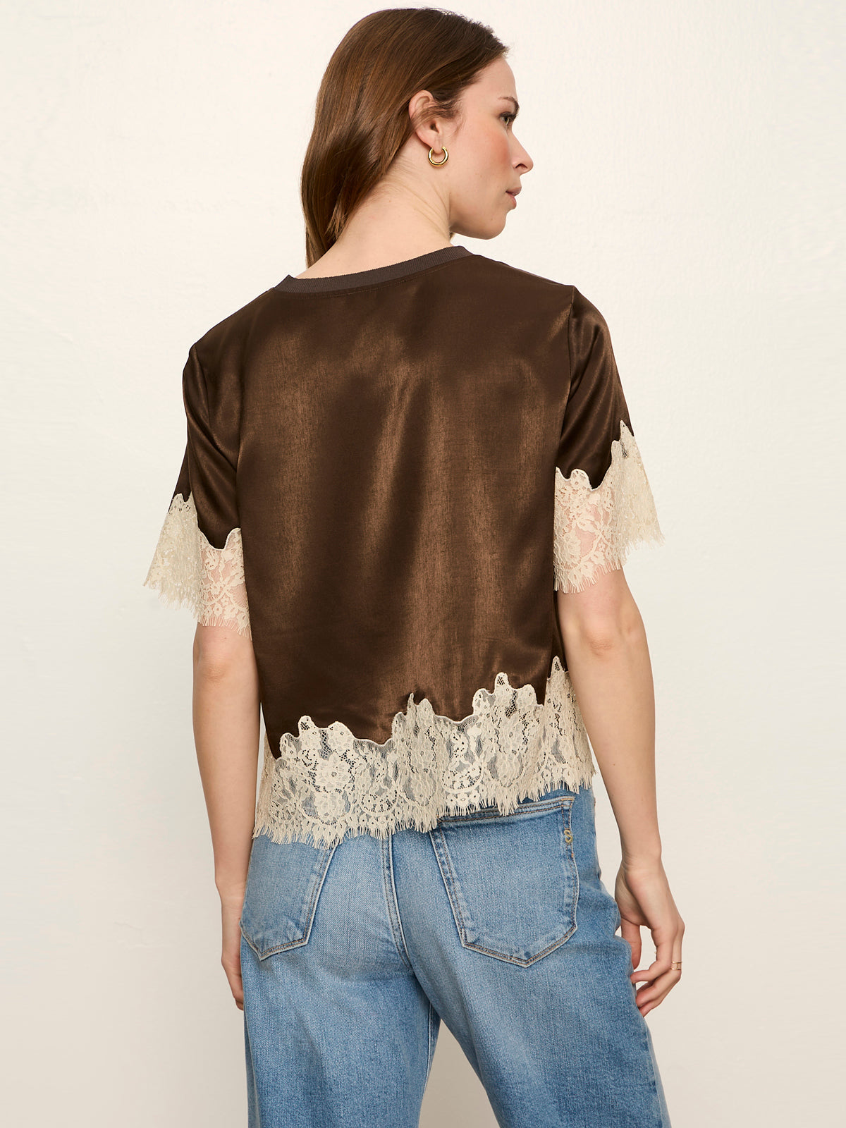 One Of A Kind Satin Lace Top