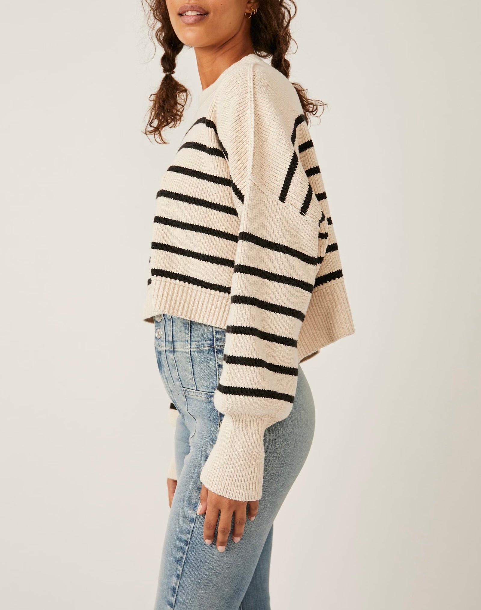 Easy Street Stripe Crop Pullover