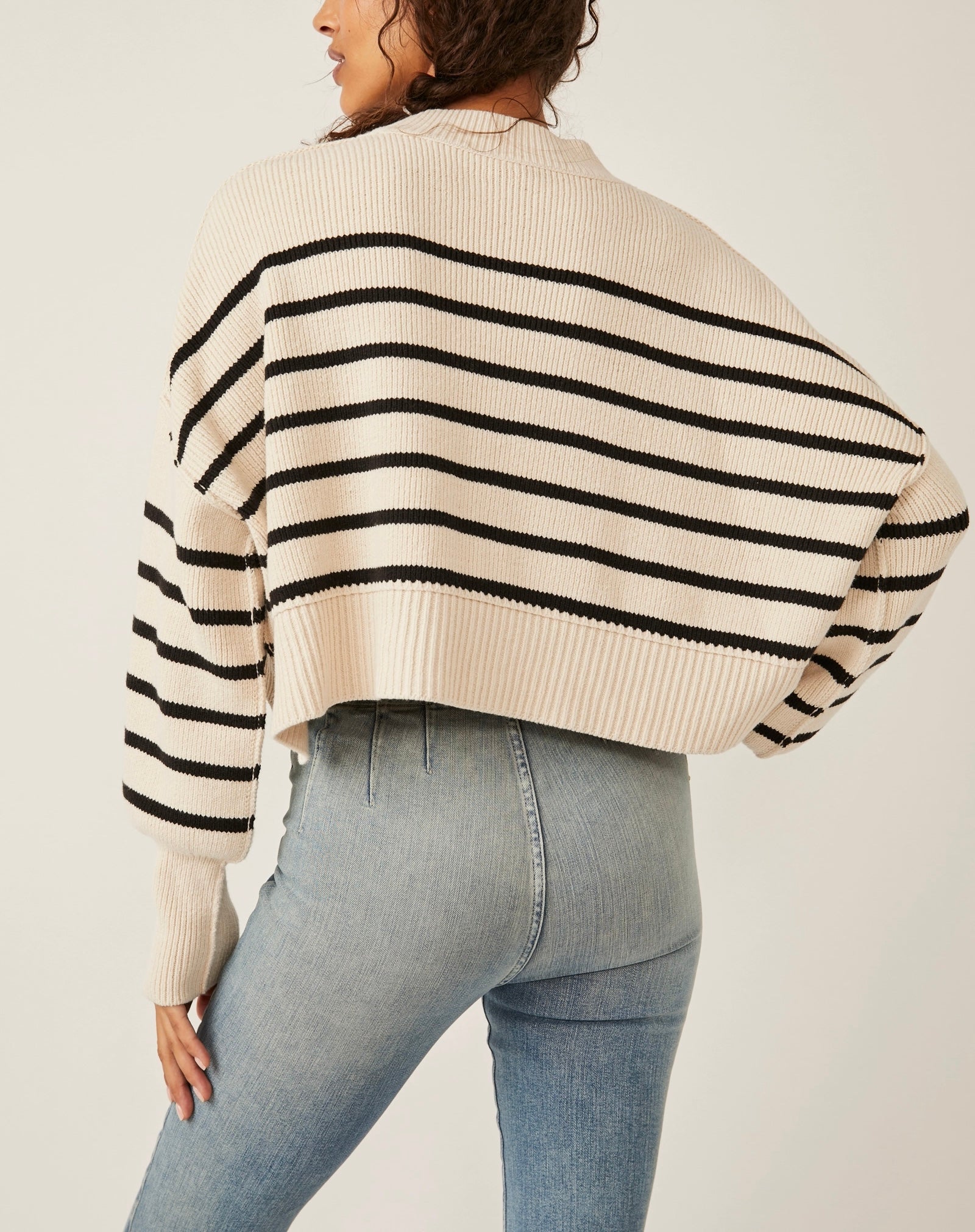 Easy Street Stripe Crop Pullover