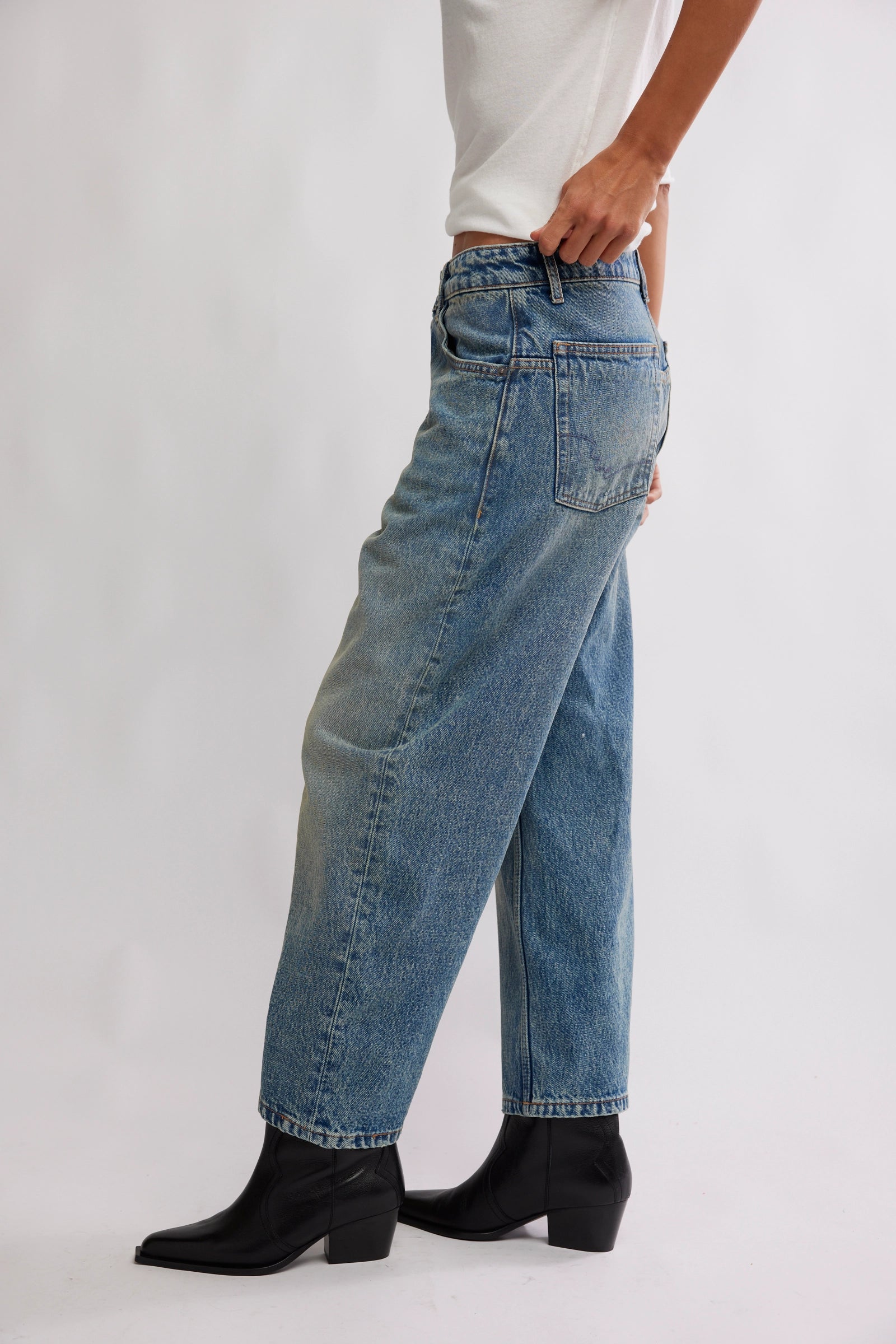 Deep Trance Dropped Boyfriend Jeans