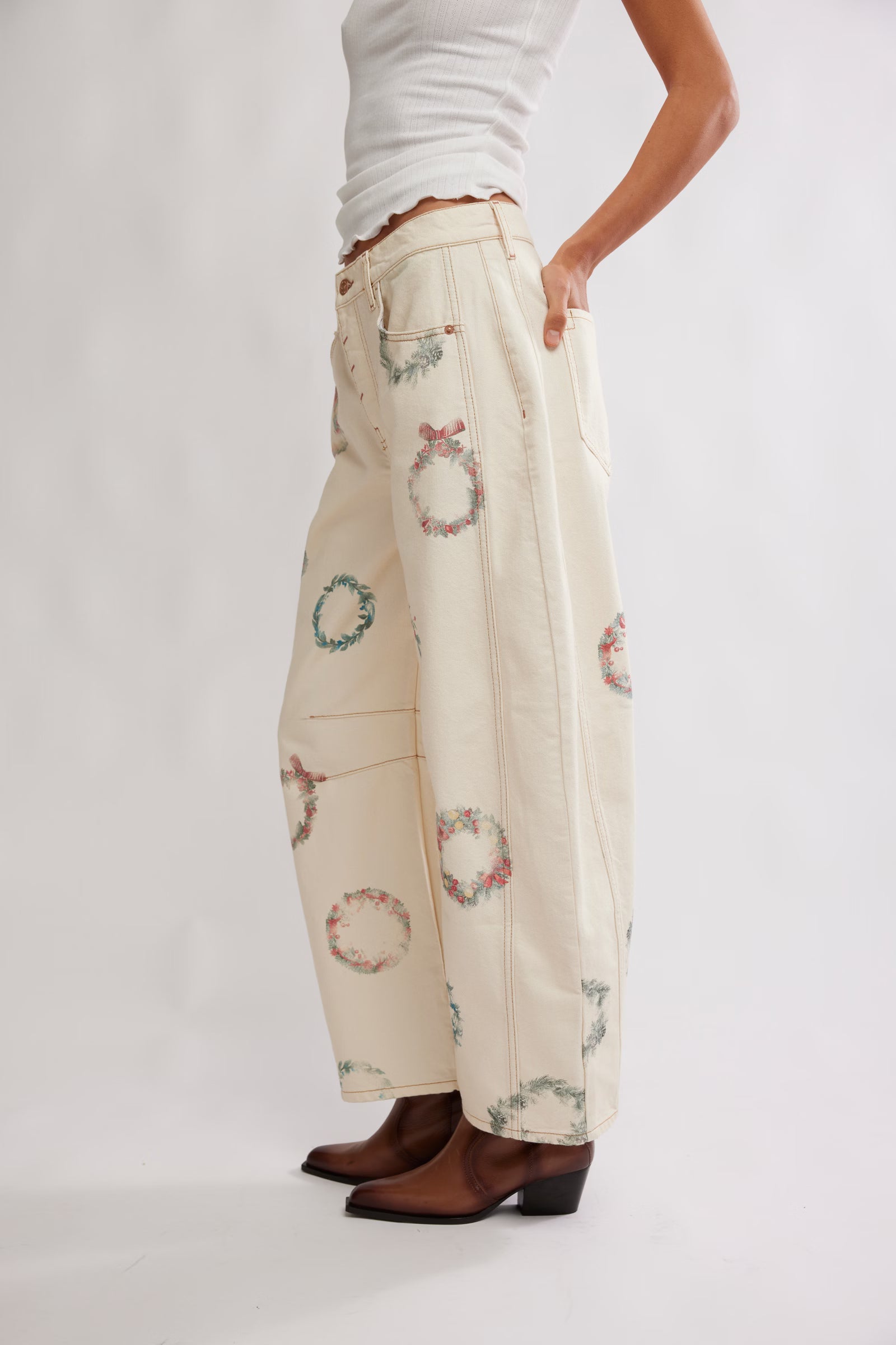 Good Luck Printed Jean