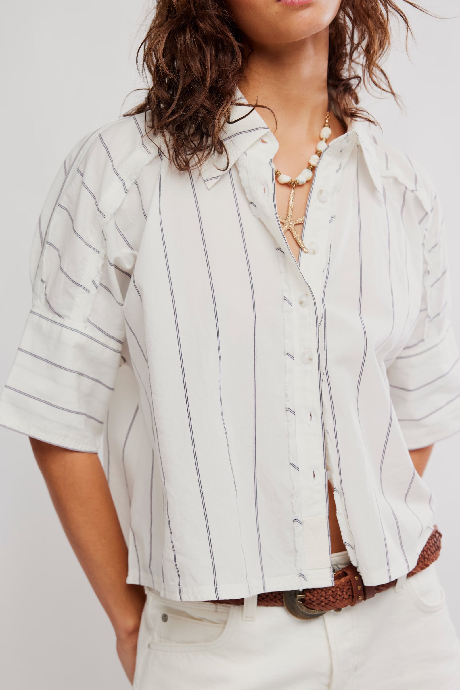 Seaside Cotton Stripe Shirt