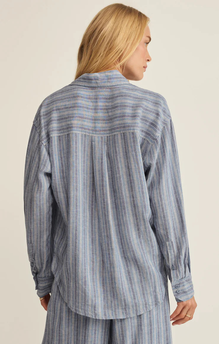 Signature Striped Linen Top