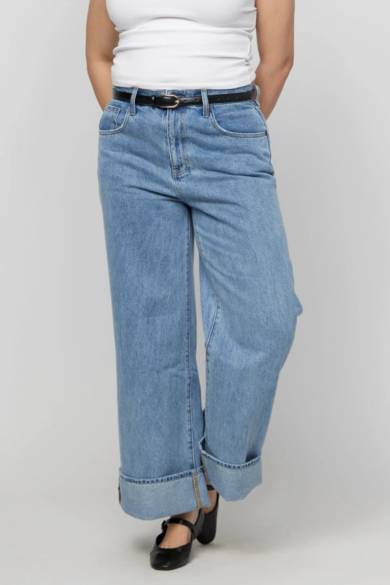 Parker Baggy Cuffed Wide Leg Jean