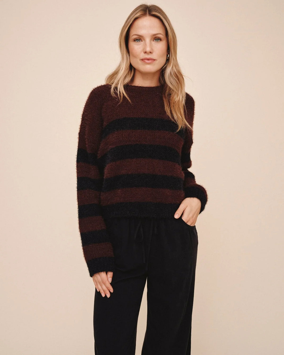 Striped Drop Shoulder Sweater