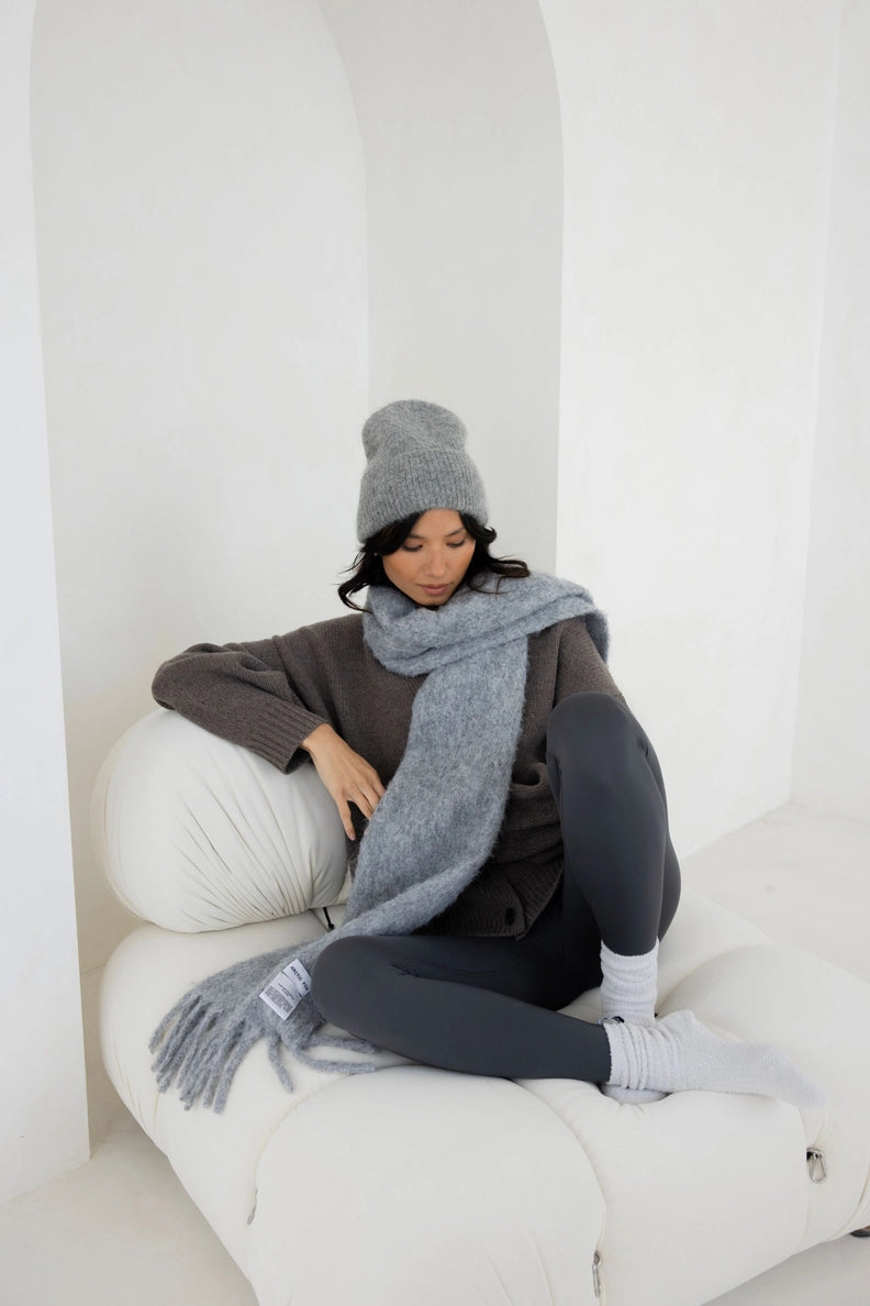 Alpaca Beanie - Blizzard Grey