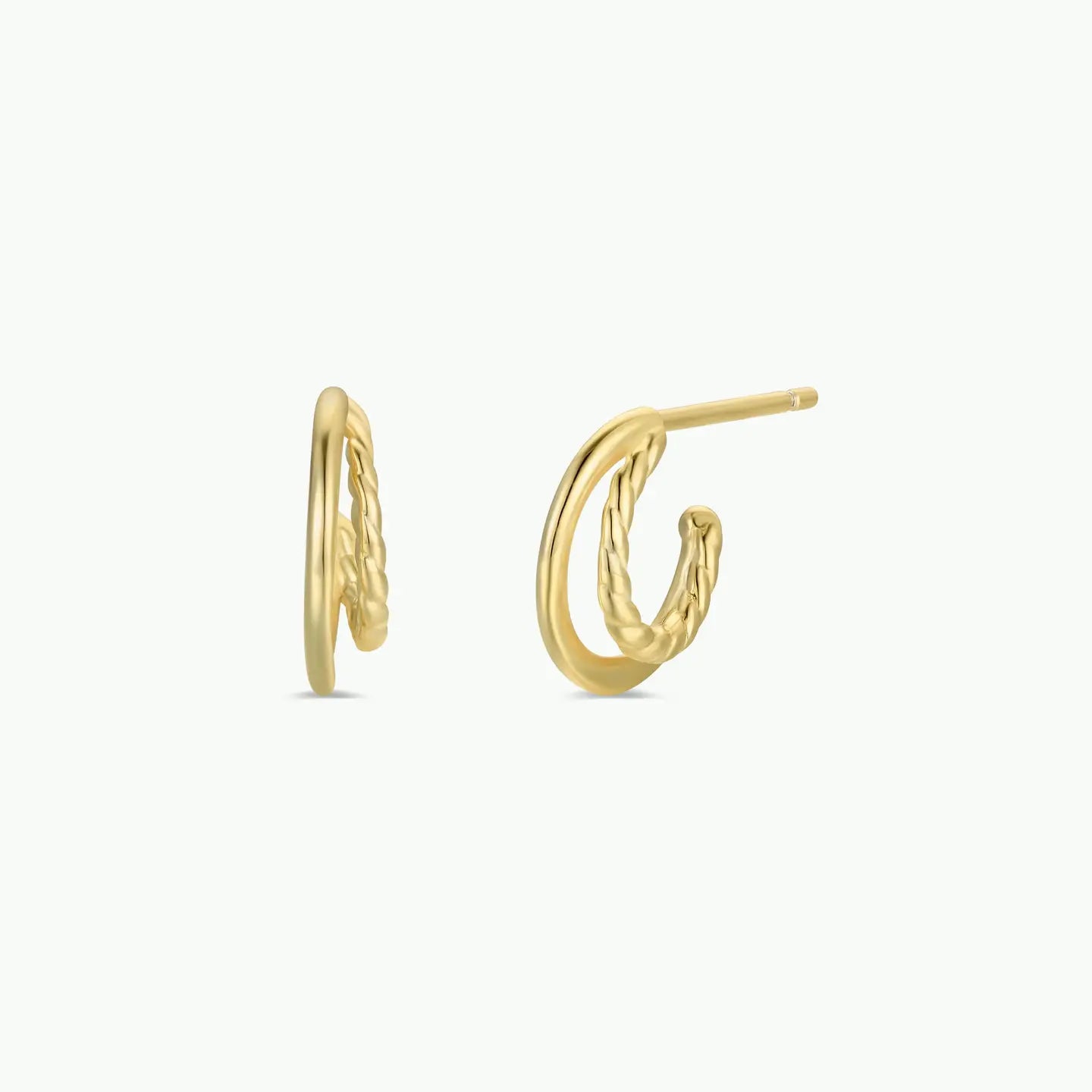 Gold Double Hoop