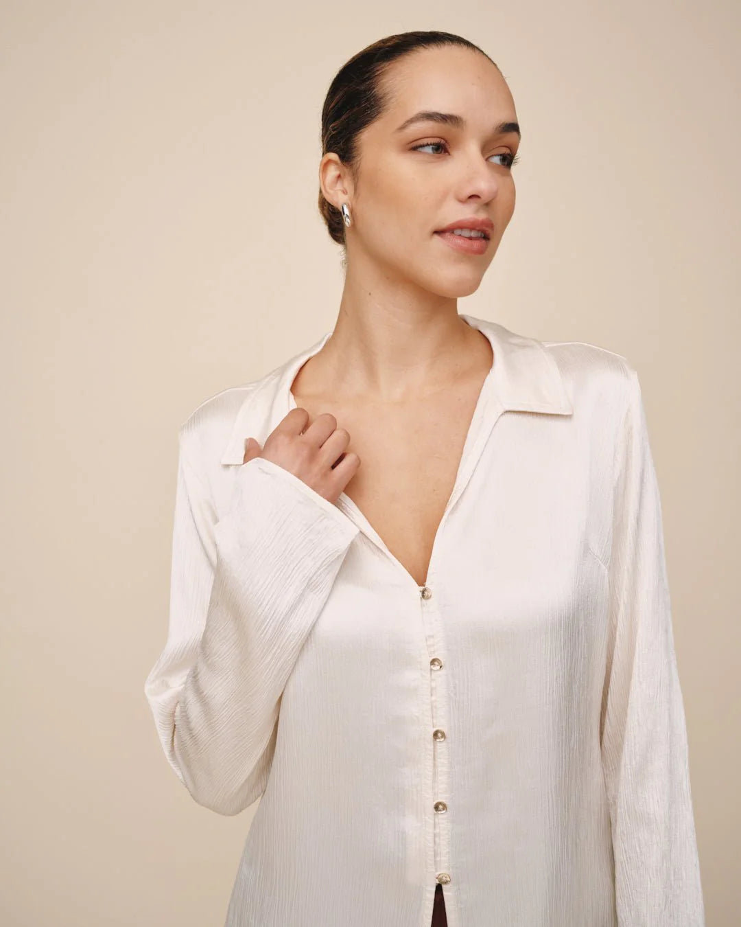 Fitted Bell Sleeve Shirt