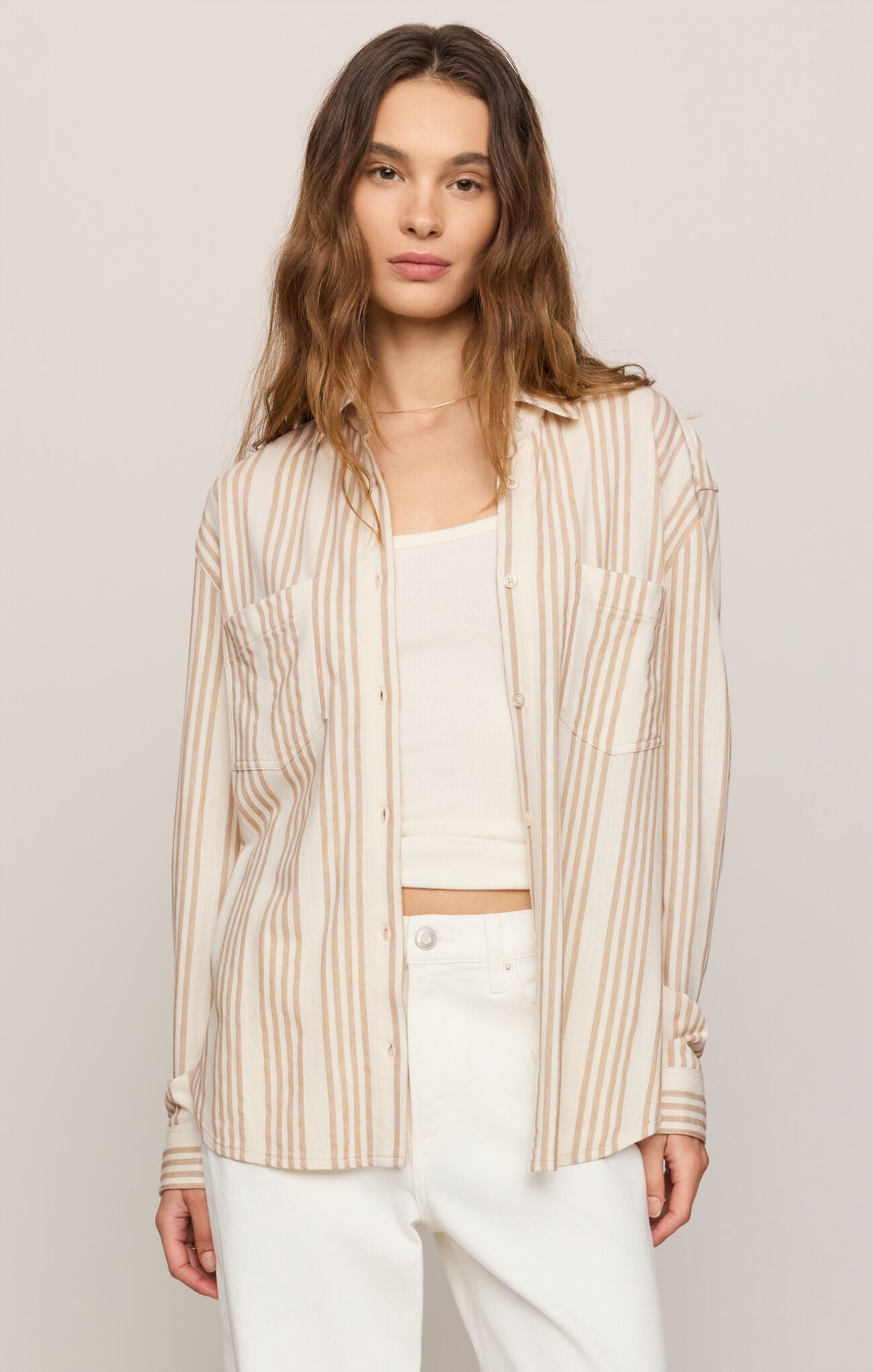 Reese Button Up Stripe Top