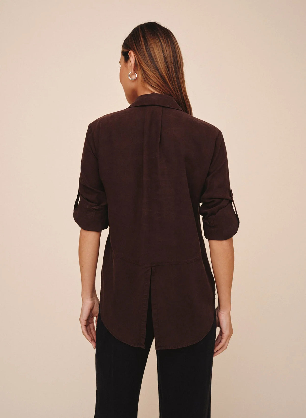 Split Back Button Down